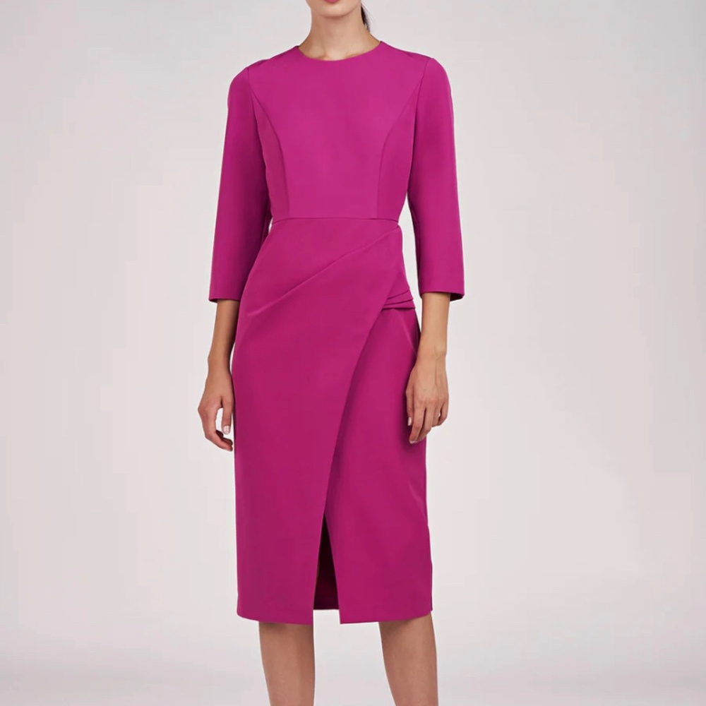 Kay Unger Doreen Midi Dress Pink